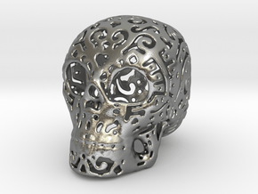 Skull Fine Pattern in Natural Silver