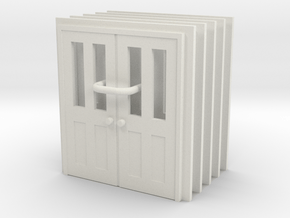 Door Type 7 - 810D X 2000 X 5 in White Natural Versatile Plastic: 1:87