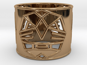 3 Fearless Warriors ring size 6 (M) in Polished Brass