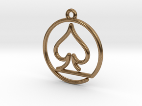  Pike Card Game Pendant in Natural Brass