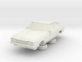 1-87 Ford Capri Mk2 3L in White Natural Versatile Plastic