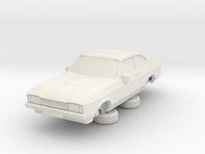 1-87 Ford Capri Mk2 Standard in White Natural Versatile Plastic