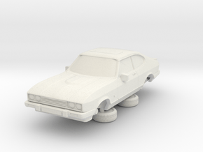 1-87 Ford Capri Mk3 3L in White Natural Versatile Plastic