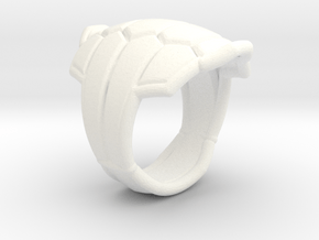 Turtle Shell Ring in White Processed Versatile Plastic: 9 / 59