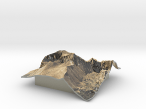Longs Peak Map in Glossy Full Color Sandstone