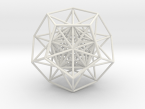 Super Dodecahedron 2.5" in White Natural Versatile Plastic