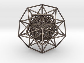 Super Dodecahedron 2.5" in Polished Bronzed Silver Steel