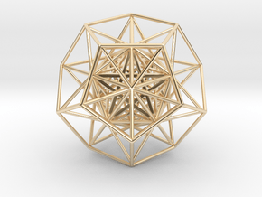 Super Dodecahedron 2.5" in 14K Yellow Gold