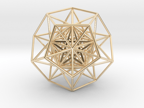 Super Dodecahedron 2.5" in 14k Gold Plated Brass