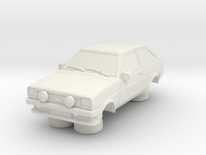1-87 Ford Fiesta Mk1 Super Sport in White Natural Versatile Plastic