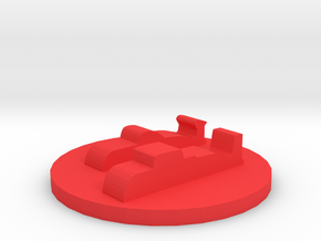 Game Piece, Red Force, Attack Sub Group in Red Processed Versatile Plastic