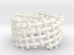 Woven Twisted Ring in White Processed Versatile Plastic: 5 / 49