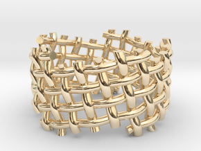 Woven Twisted Ring in 14k Gold Plated Brass: 5 / 49