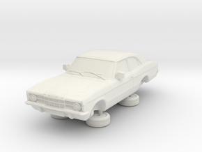 1-87 Ford Cortina Mk3 2 Door Standard Single Hl in White Natural Versatile Plastic