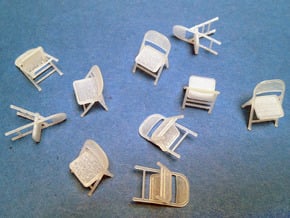 1:48 Folding Chairs (Set of 10) in Tan Fine Detail Plastic