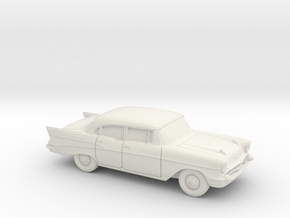 1/87 1957 Chevrolet BelAir Sedan in White Natural Versatile Plastic