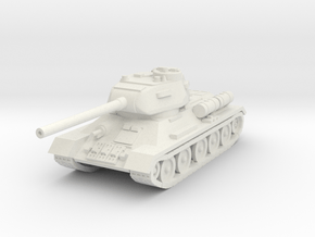 1/144 T-34-85 tank in White Natural Versatile Plastic