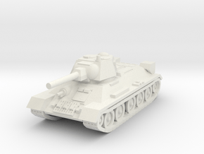 1/144 scale  T-34 tank in White Natural Versatile Plastic