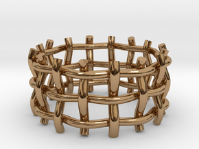 Woven Ring  in Polished Brass: 5 / 49