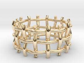 Woven Ring  in 14k Gold Plated Brass: 5 / 49