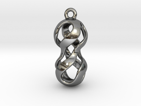 Twisted Earring in Fine Detail Polished Silver