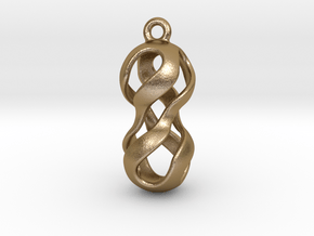 Twisted Earring in Polished Gold Steel