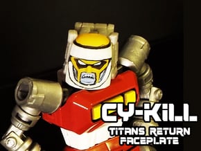 Gobots Cy-Kill Face (Titans Return) in Tan Fine Detail Plastic