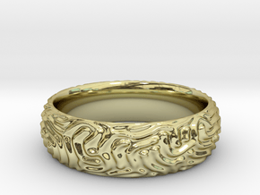 Reaction Diffusion Ring in 18k Gold Plated Brass: 8 / 56.75