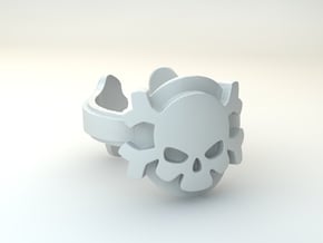 My Skull Ring Design Ring Size 6.75 in Polished Brass
