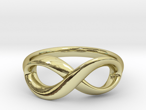 Infinity Ring in 18k Gold Plated Brass: 6 / 51.5