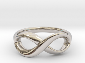 Infinity Ring in Rhodium Plated Brass: 6 / 51.5