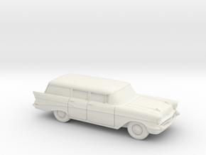 1/87 1957 Chevrolet Bel Air Station Wagon in White Natural Versatile Plastic