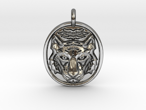 Tiger Pendant in Polished Silver