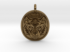 Tiger Pendant in Polished Bronze