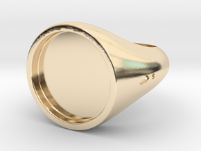Ring Chevalière Costomizable size 5 US in 14K Yellow Gold
