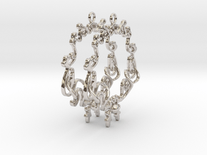 Baroque Hoops in Rhodium Plated Brass
