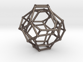 Cayley Graph of the 1x2x3 (octahedron) in Polished Bronzed Silver Steel