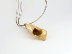 lilly pendant in Natural Brass