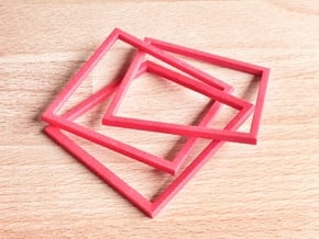  Interlocking Square Bracelet (kids version) in Red Processed Versatile Plastic