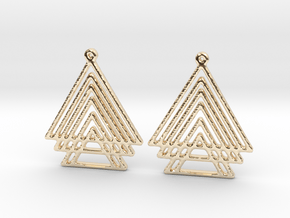 TRES in 14k Gold Plated Brass