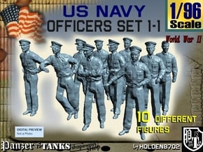 1-96 USN Officers Set1-1 in Tan Fine Detail Plastic
