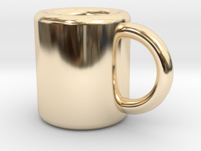 Coffee Mug Earring in 14K Yellow Gold
