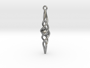 Spiral Earring in Natural Silver