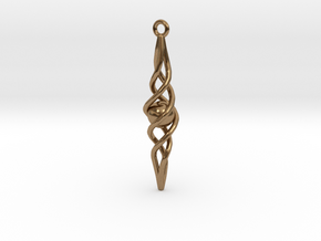 Spiral Earring in Natural Brass