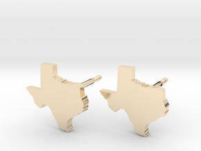 Texas State Earrings, post style in 14k Gold Plated Brass