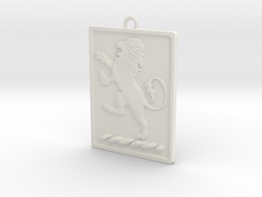 Pendant Lion in White Natural Versatile Plastic