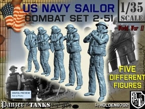 1-35 US Navy Sailors Combat SET 2-51 in Tan Fine Detail Plastic