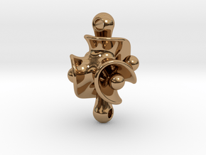 Triple Torus Pendant in Polished Brass (Interlocking Parts)