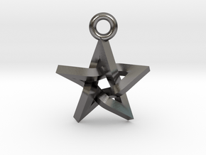 Penrose Pentagram Pendant .7" in Polished Nickel Steel