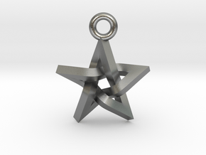 Penrose Pentagram Pendant .7" in Natural Silver